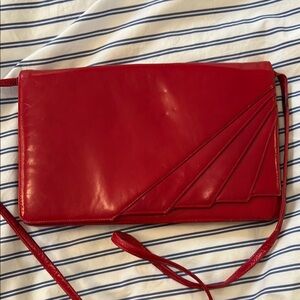 Vintage red crossbody bag